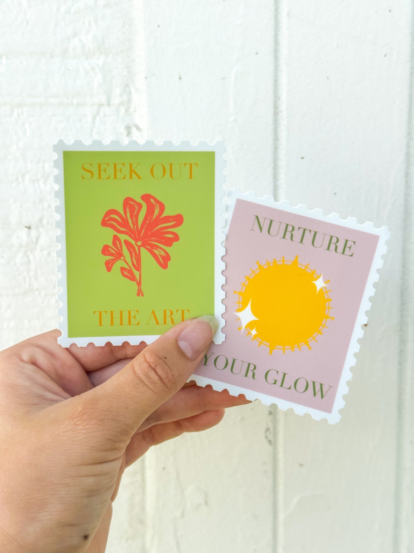 Postage Stamp Sticker Set