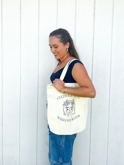 Cultivate What Makes You BLŌŌM Tote Bag