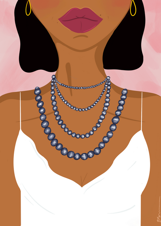 Lady with the Tahitian Pearls